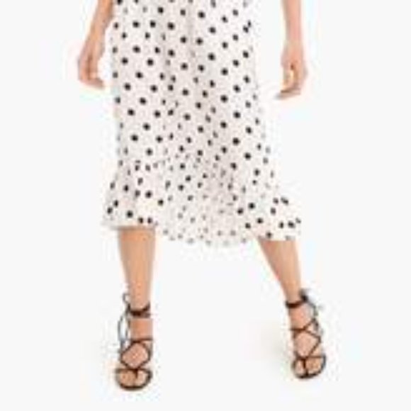 J.Crew Pull-on midi skirt in polka dot - Picture 2 of 5